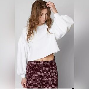 Free People Women’s Sleeves Like These Oversized Terry Cloth Sweatshirt Size M